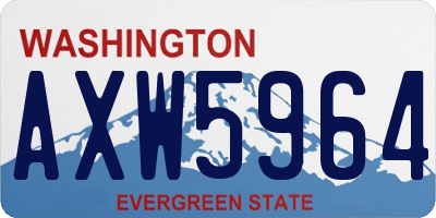 WA license plate AXW5964
