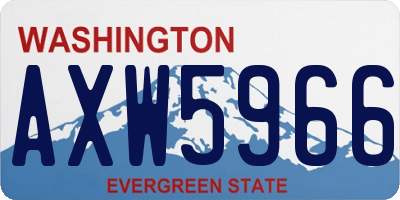 WA license plate AXW5966