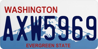 WA license plate AXW5969