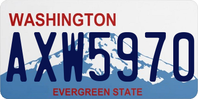 WA license plate AXW5970
