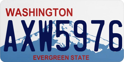 WA license plate AXW5976