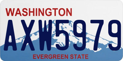 WA license plate AXW5979