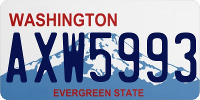 WA license plate AXW5993