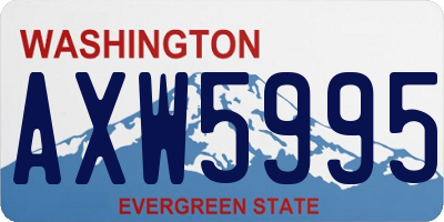 WA license plate AXW5995