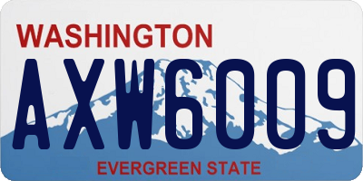WA license plate AXW6009