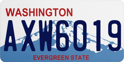 WA license plate AXW6019