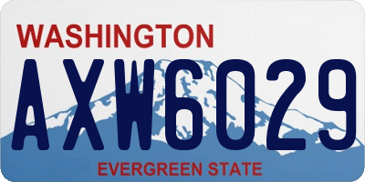 WA license plate AXW6029