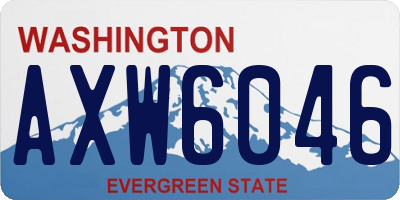 WA license plate AXW6046
