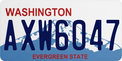 WA license plate AXW6047