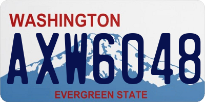 WA license plate AXW6048