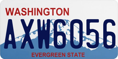 WA license plate AXW6056