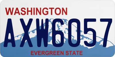 WA license plate AXW6057