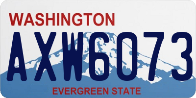 WA license plate AXW6073
