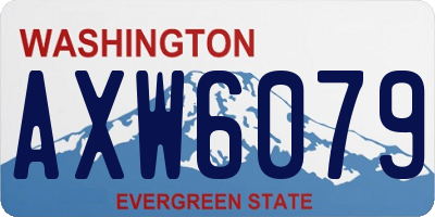 WA license plate AXW6079