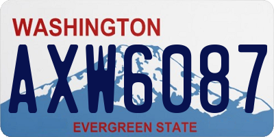 WA license plate AXW6087