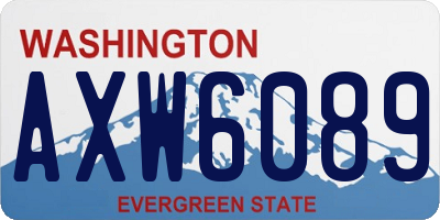 WA license plate AXW6089