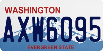 WA license plate AXW6095