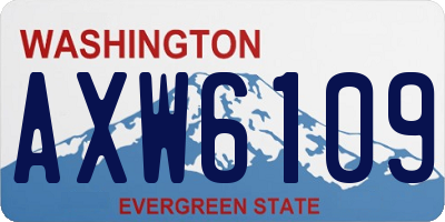 WA license plate AXW6109