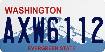 WA license plate AXW6112