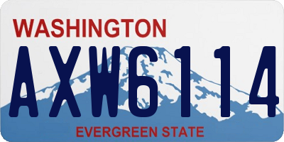 WA license plate AXW6114