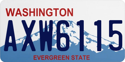 WA license plate AXW6115