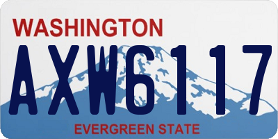 WA license plate AXW6117