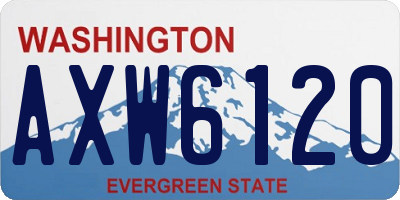WA license plate AXW6120