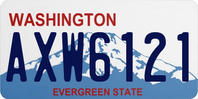 WA license plate AXW6121