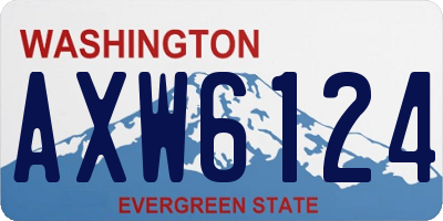 WA license plate AXW6124