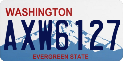 WA license plate AXW6127