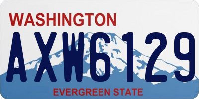 WA license plate AXW6129