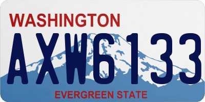 WA license plate AXW6133