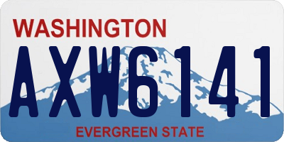 WA license plate AXW6141