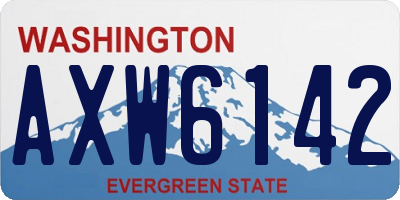 WA license plate AXW6142