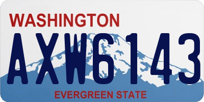 WA license plate AXW6143
