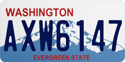 WA license plate AXW6147