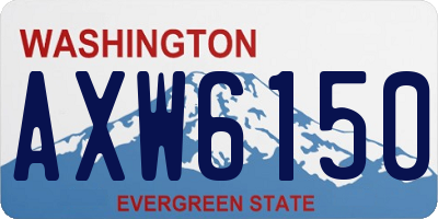 WA license plate AXW6150