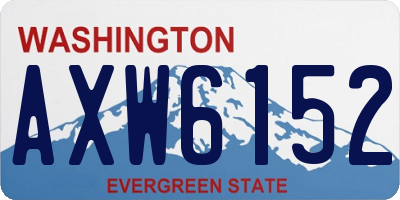 WA license plate AXW6152