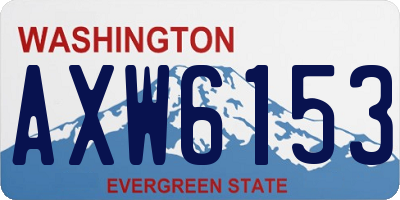 WA license plate AXW6153
