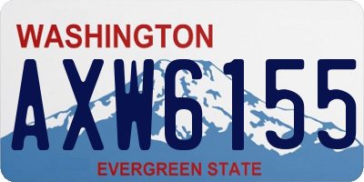 WA license plate AXW6155