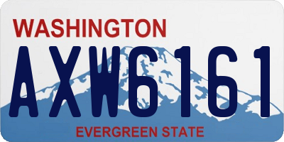 WA license plate AXW6161