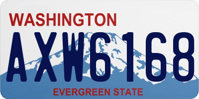 WA license plate AXW6168