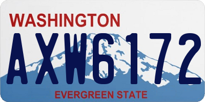 WA license plate AXW6172
