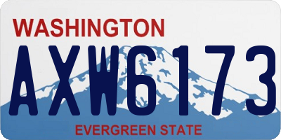 WA license plate AXW6173