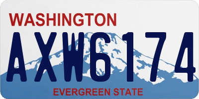WA license plate AXW6174