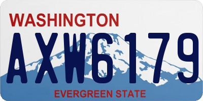 WA license plate AXW6179