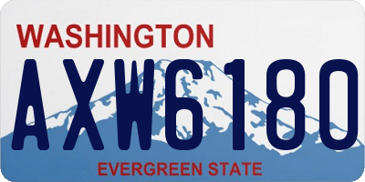 WA license plate AXW6180