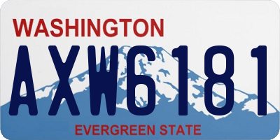 WA license plate AXW6181
