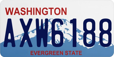 WA license plate AXW6188