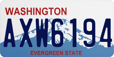 WA license plate AXW6194
